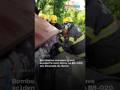 Bombeiros atendem grave acidente com óbito na BR-020, em Alvorada do Norte