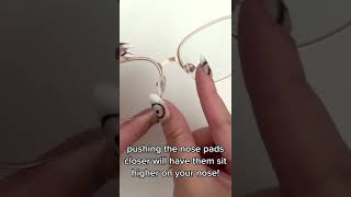 Learn how to adjust the nosepads for a perfect fit! 🤓🕶🤝 #eyewear #glasses #eyeglasses #eyedoctor