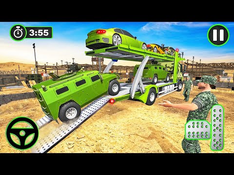 Army Vehicle Car Transporter Truck Simulator Game - Android Gameplay