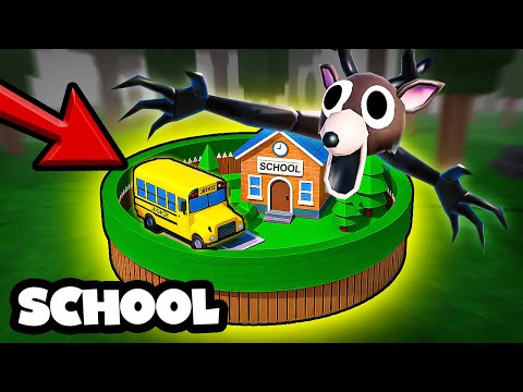I Built THE SCHOOL BASE in 99 Nights in the Forest! (Roblox)
