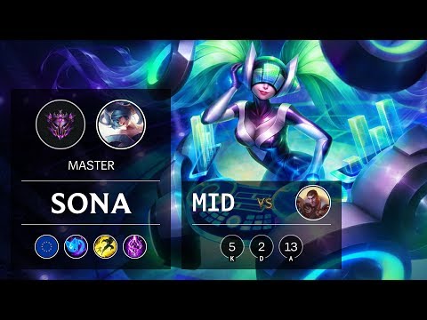 Sona Mid vs Jayce - EUW Master Patch 9.6