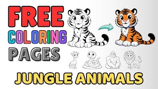 Jungle Animals Coloring Book | Free Downloads Of Coloring Pages