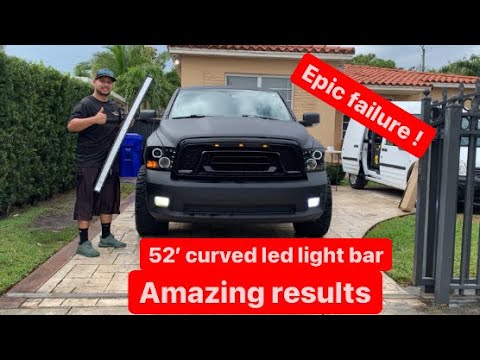 Nilight 52' curved light bar on Dodge Ram 1500 - EPIC FAILURE + AMAZING RESULTS