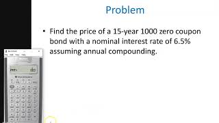 Calculating Price of Zero Coupon Bond using BA II Plus
