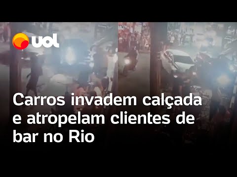 Cars collide, invade bar sidewalk and leave people injured in Botafogo, Rio de Janeiro; video