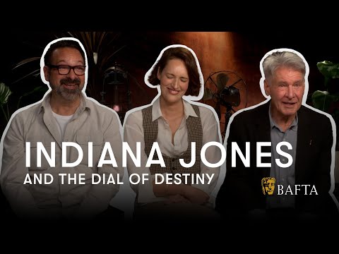 Thumbnail of the video: Indiana Jones' Harrison Ford, Phoebe Waller-Bridge, James Mangold discuss their WORST FEARS! | BAFTA
