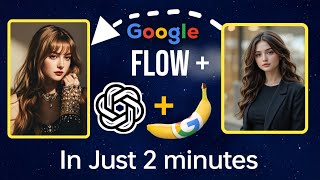How to Create Long AI Influencer Video l Nano Banana + ChatGPT + Google Flow