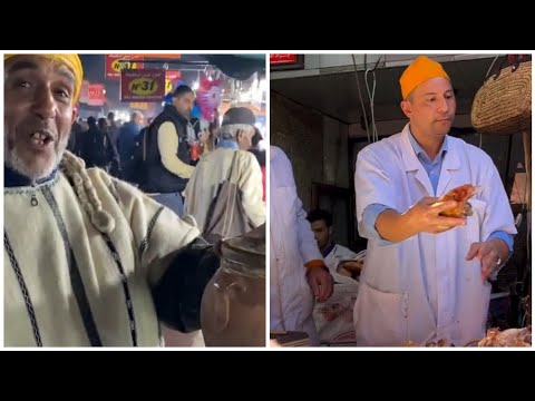 Trying Marocain Street food in Marrakech/ food tour in morocco