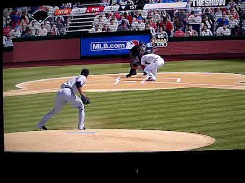 MLB 08 the show johan santana ejected mets vs. phillies full hd