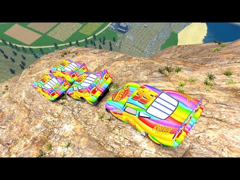 Rainbow McQueen Car Fall Physics Testing Ep. 3 - GTA IV Car Mod