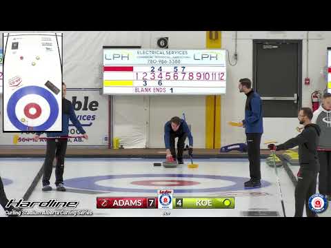 Cole Adams vs. Jamie Koe - Draw 4 - Curling Stadium Alberta Curling Series 5
