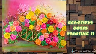 Rose painting step-by-step II Rose flower painting Part-1