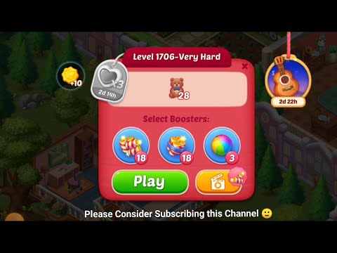 Matchington Mansion Level1706(Very Hard), Level 1707 & Level 1708 - iOS/Android