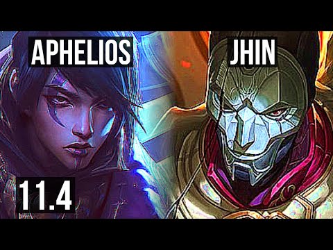 APHELIOS & Thresh vs JHIN & Seraphine (ADC) | 70% winrate, 8/2/6 | KR Master | v11.4