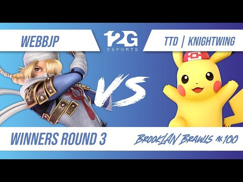 BrookLAN Brawls 100 - WebbJP (Sheik) v. TTD | Knightwing (Pikcahu) - Winners Round 3