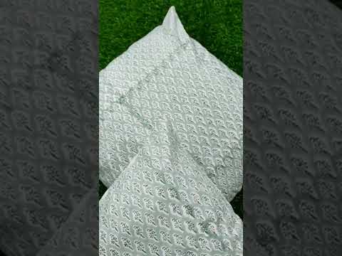 Round white embroidered cushion cover, size: 16*16 inch, emb...