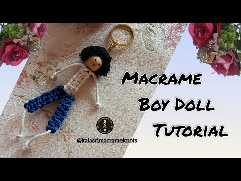 Macrame Boy Doll Keychain | Step by step tutorial for beginners | DIY | Boho design |  Handmade #diy
