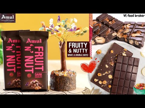 AMUL FRUIT 'N' NUT DARK CHOCOLATE ₹100 | UNBOXING AND REVIEW | 55% COCOA | VT FOOD BROKER #amul