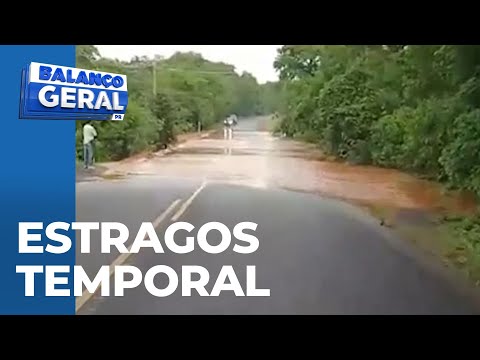 Inundações e riscos de rompimentos de barragens na região de Manoel Ribas e Nova Cantu