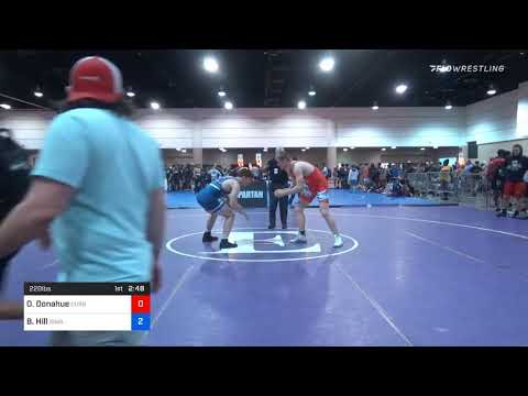 220 Lbs Prelims - Oliver Donahue, Curby 3 Style Wrestling Club Vs Bradley Hill, Iowa 3bda