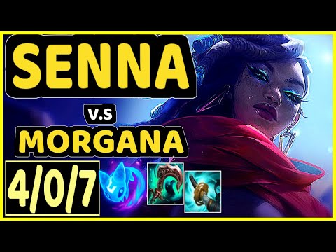 HUHI (SENNA) vs MORGANA - 4/0/7 KDA BOTTOM SUPPORT GAMEPLAY - NA Ranked GRANDMASTER