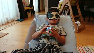 【挑戦してみました！】6才の時の初めてのブラインドに挑戦！2018年7月