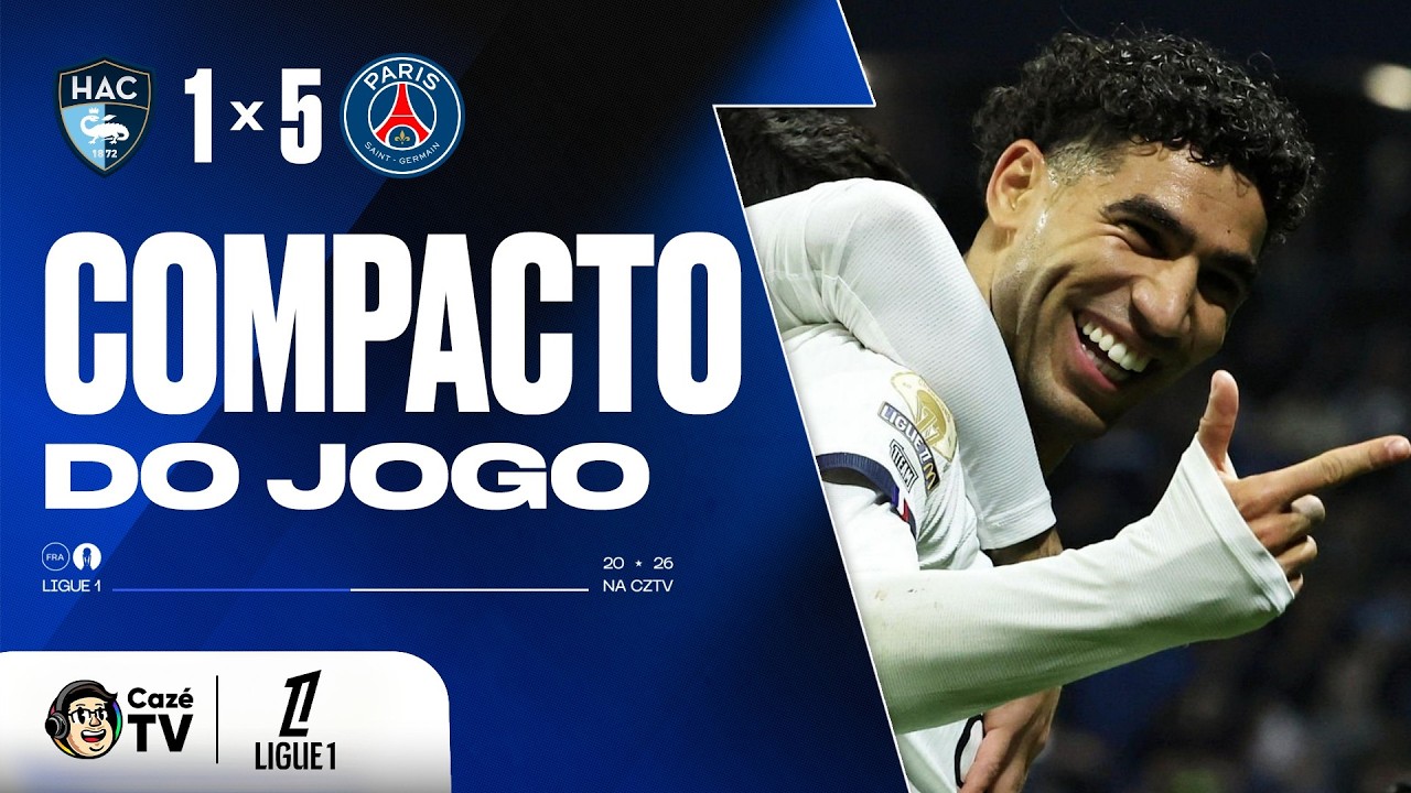 COMPACTO: LE HAVRE 1 X 5 PSG | LIGUE 1 26/27 | 9ª RODADA