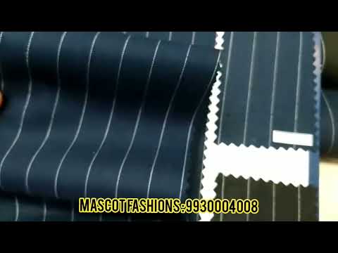 Polyester viscose striped suiting fabric, machine wash, 100-...