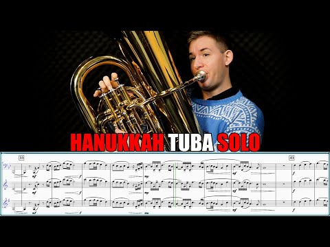 HANUKKAH TUBA SOLO "Ma'oz Tzur (Rock of Ages) מָ עוֹז"צוּר". Sheet Music Play Along!