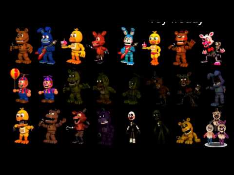 all fnaf world animatronics sing fnaf song