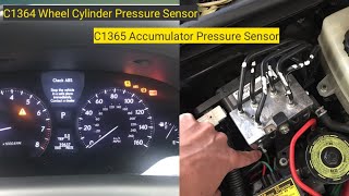 C1364 Wheel Cylinder Pressure Sensor Malfunction / C1365 LexusLs460 Accumulator Pressure Sensor