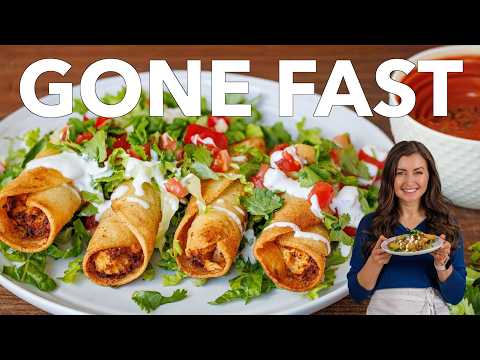 Crispy Chicken Taquitos - Easy Skillet Recipe