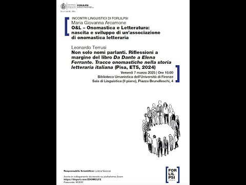 Incontri linguistici di FORLILPSI - 7 marzo 2025