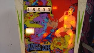 1973 Gottlieb Jungle Life Add-A-Ball Wedgehead Pinball Machine!  Rare alternate cabinet, cool game!