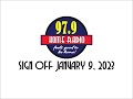 DWQZ FM 97 9 MHz Home Radio Sign OFF January 9 2023