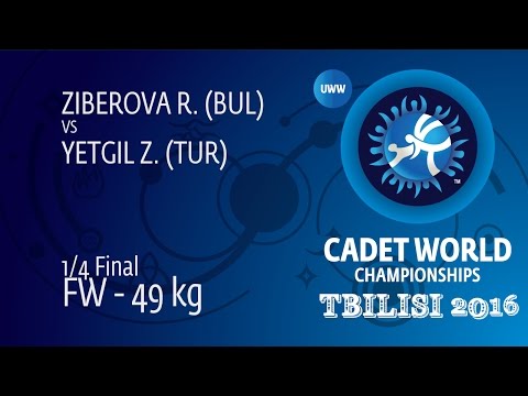 1/4 FW - 49 kg: Z. YETGIL (TUR) df. R. ZIBEROVA (BUL), 5-0