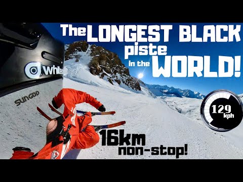 La Sarenne- Skiing longest black piste in the world in Alpe d'Huez!