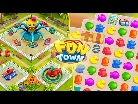 Fun Town: Match 3 Games & Theme Parks Gameplay | Android Puzzle Game