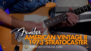 Video thumbnail for Fender American Vintage II 1973 Stratocaster by N Stuff Music