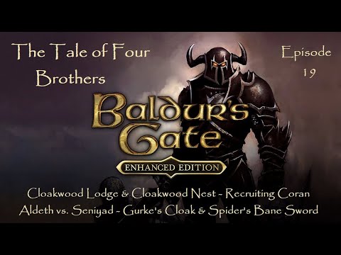 BALDUR'S GATE EE - TOFB - E19: Cloakwood Lodge & Nest, Coran, Aldeth, Gurke's Cloak & Spider's Bane