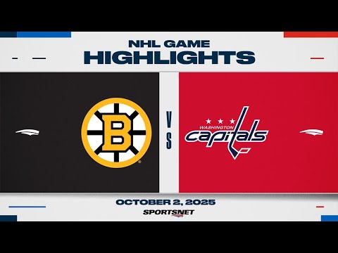 NHL Preseason Highlights | Bruins vs. Capitals - October 2, 2025