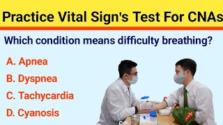 Vital Signs Practice Test for New CNA Assistants | Basic Nursing Skills Quiz | all nursing exam mcqs