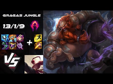 JUNGLE Gragas vs Lee Sin - EU Challenger Patch 14.22