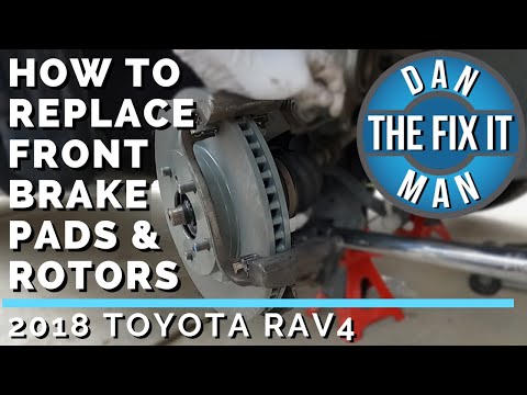 2013 - 2018 TOYOTA RAV4 - Replacing Front Brake Pads & Rotors - Easy DIY!