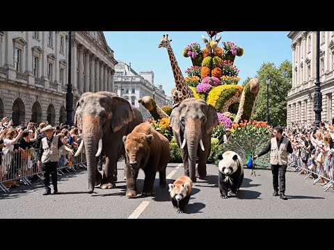 REAL Animals Parade in LONDON 2026 | UNBELIEVABLE Street Show (FULL 4K HDR)