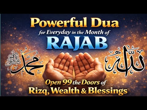 Powerful Dua for EveryDay in the Month of Rajab | Open 99 the Doors of Rizq, Wealth & Blessings