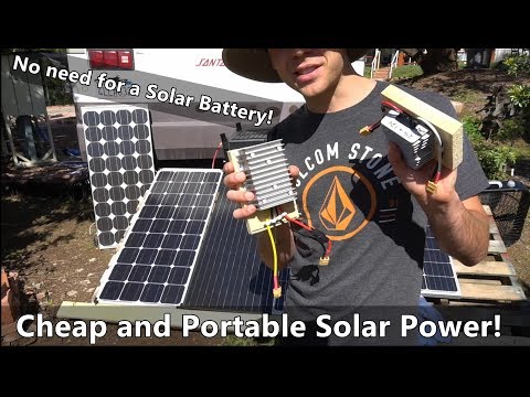 Solar Power w/o a Battery! Cheap and Ultra Portable System that Anyone can Build!