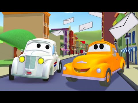 Tegljač za djecu -   Poštanski Auto Peter  - Auto Grad ! Crtići sa kamionima