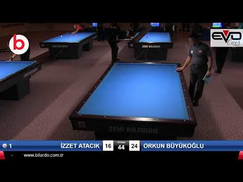 İZZET ATACIK & ORKUN BÜYÜKOĞLU Bilardo Maçı - 2020 VETERANLAR 1.ETAP-V-1.TUR