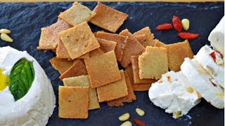 Keto Cheese Crackers Vegetarian | Vegetarian Keto Crackers | Vegetarian keto recipe